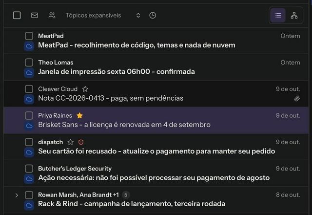 Nas configurações de atalhos de teclado, o atalho de Marcar com estrela muda de s para l. Depois l é pressionado e a mensagem aberta recebe a estrela. · Reviewed for MailVault version 2.20.0