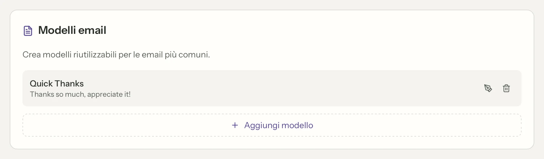Modelli in MailVault, primo piano