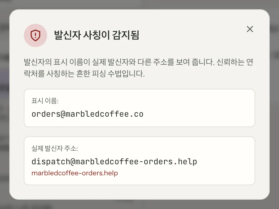 MailVault의 발신자 검증, 클로즈업